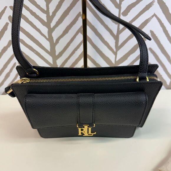 Lauren Ralph Lauren Black Carrington Crossbody Bag - Picture 3 of 9